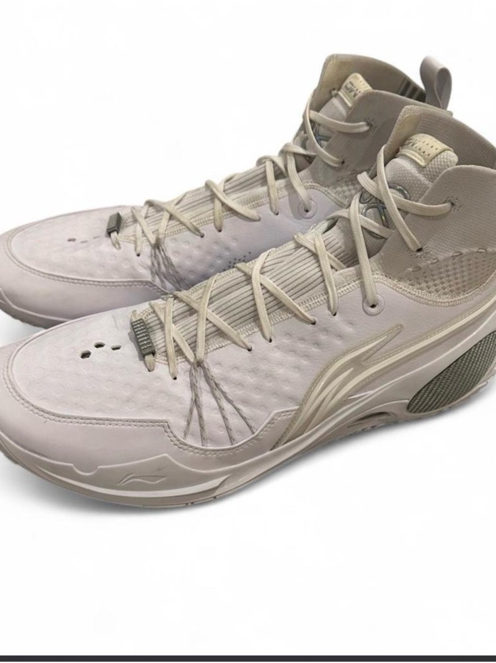 Li-Ning Way of Wade 808 3 Ultra V2 Triple White Basketball Shoes Men's Size 14 - Picture 4 of 12